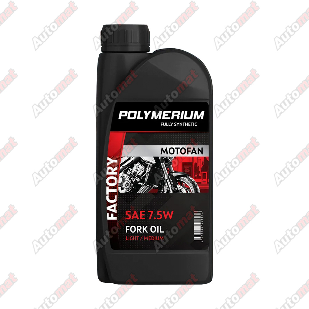 Масло вилочное POLYMERIUM MOTO-FAN FORK OIL FACTORY MEDIUM 7.5W 1л